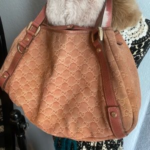 Gucci Pink Blush Suede Abbey Shoulder Bag 🎀